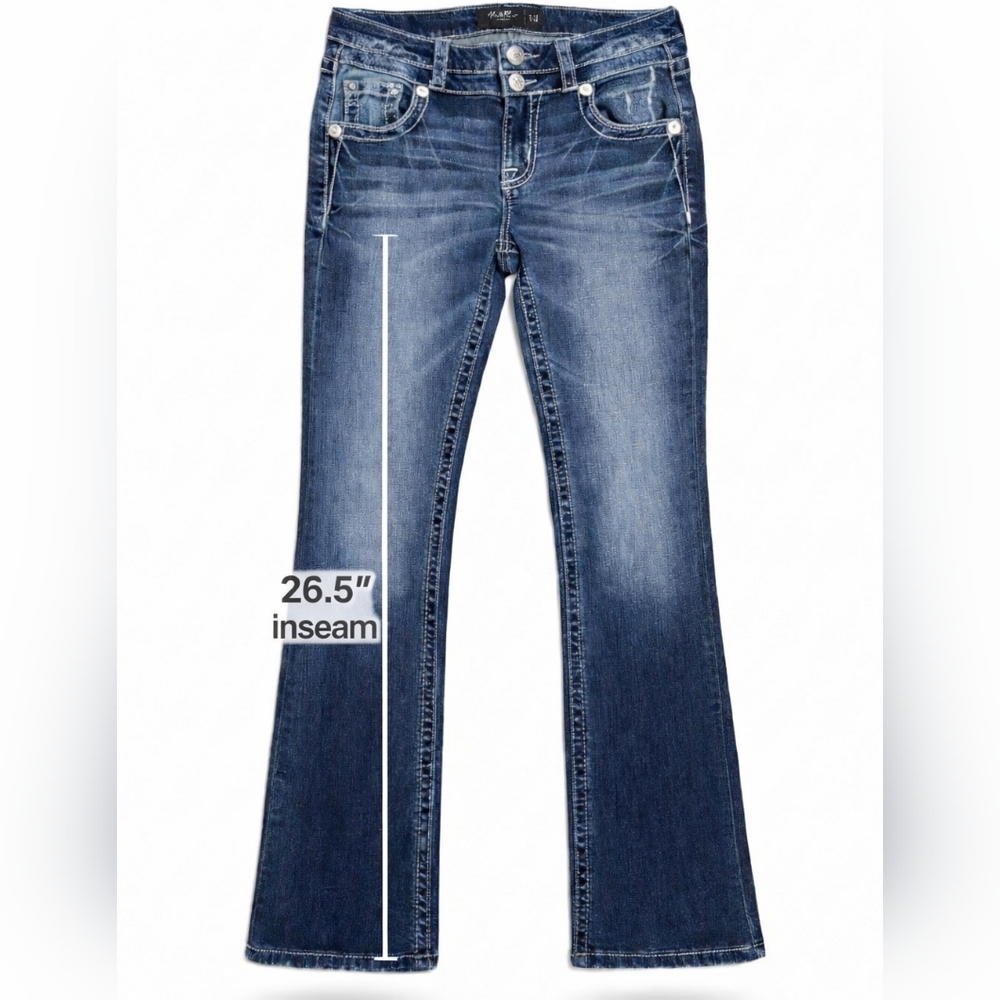 Miss Me Women's Midrise Boot Cut Jeans SIZE 25, Inseam 26.5" - Picture 2 of 5